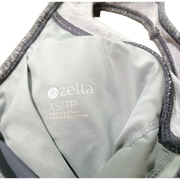 Zella Tank Top Women’s‎ Size XS Take The Plunge Grey Activewear Open Back Logo - Picture 7 of 8
